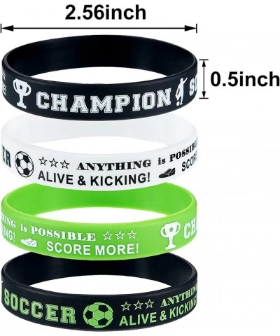 Soccer Silicone Wristbands Soccer Theme Rubber Wristbands Soccer Bracelet Wristbands for Soccer Themed Birthday School Gifts ...