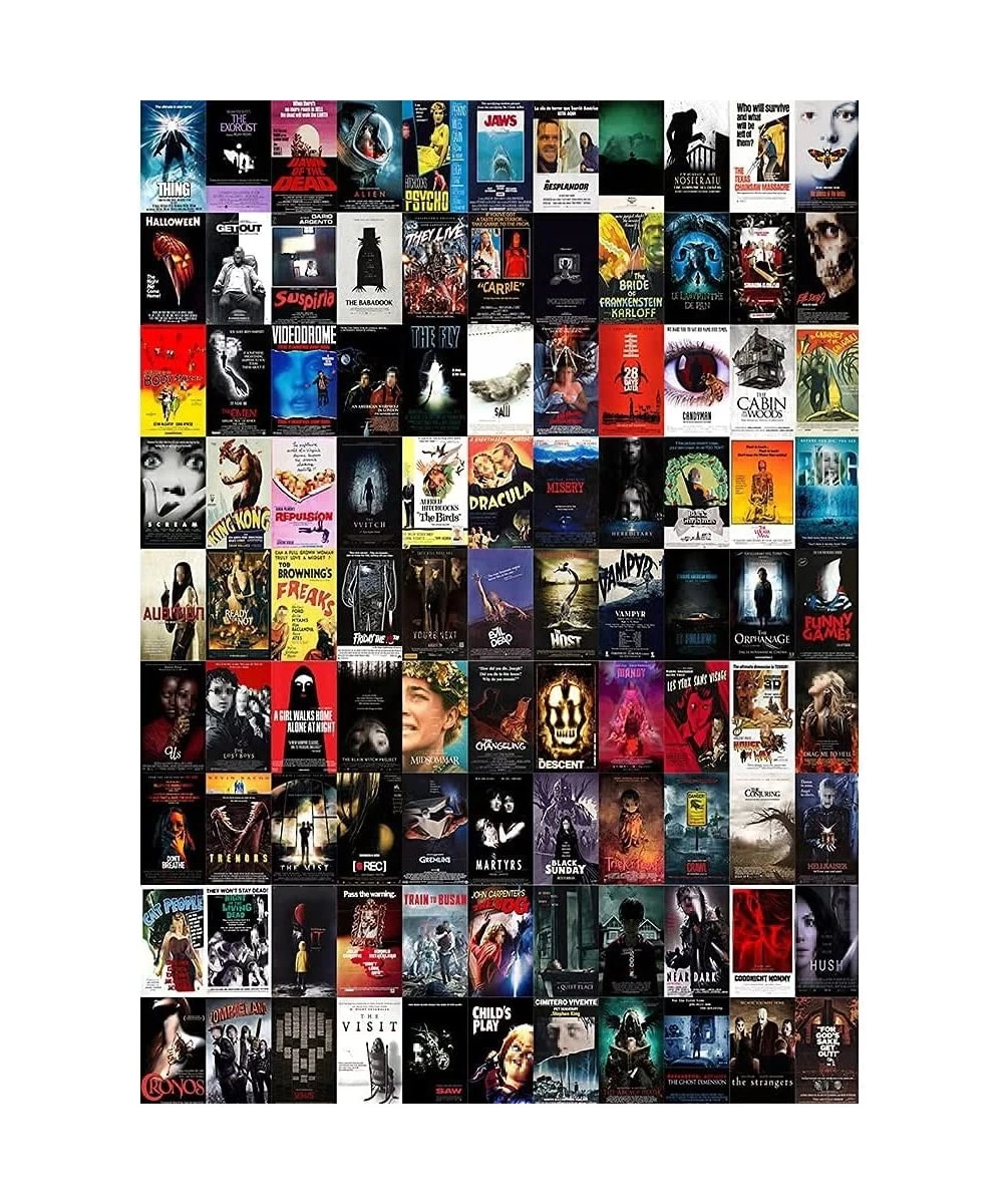 Best Horror Movies of All Time Puzzle Horror Classics Collage Halloween Puzzles 1000 Piece for Adults Gifts for Scary Movie F...