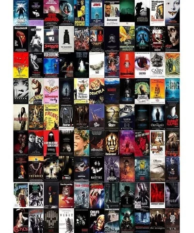 Best Horror Movies of All Time Puzzle Horror Classics Collage Halloween Puzzles 1000 Piece for Adults Gifts for Scary Movie F...