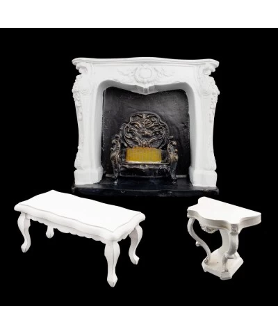 3 Pieces Fancy Victorian Furniture Set Miniature House Accessories Luxury Rococo Style $48.62 Dollhouse Accessories