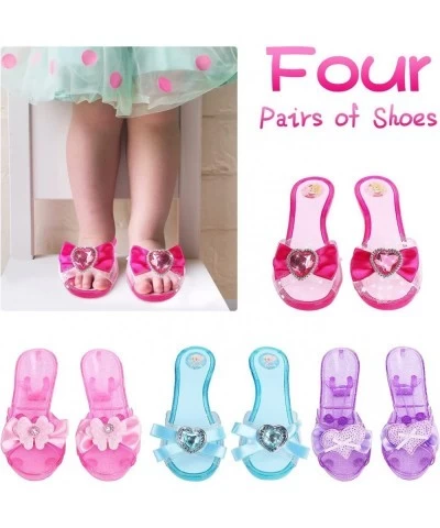 Princess Dress Up Shoes and Jewelry Toys Pretend Play Fashion Princess Accessories of Crowns Necklaces Bracelets Rings Beauty...