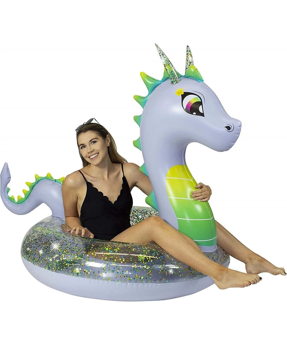 Jumbo 48" Dragon Pool Tube Stylish Ultra Durable Easy-Inflate PVC Pool Tube Great for Pool Beach Lake River Perfect for Kids ...