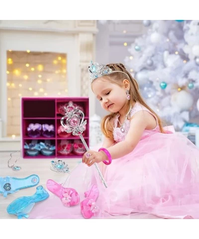 Princess Dress Up Shoes and Jewelry Toys Pretend Play Fashion Princess Accessories of Crowns Necklaces Bracelets Rings Beauty...