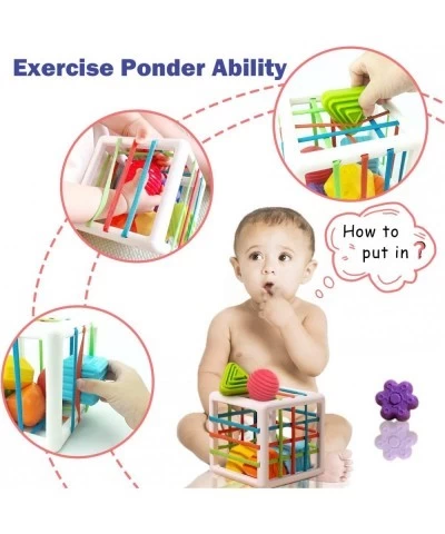 Baby Shape Sorting Toys Set Toys for 1-2 Year Old Boys and Girls 8 PCS Sensory Toys with Activity Cube Set Montessori Toys fo...