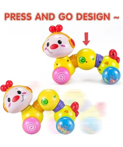 Baby Toys 6 to 12 Months Press and Go Inchworm Crawling Caterpillar Educational Toy for 12-18 Months 1 2 3 Year Old Babies To...