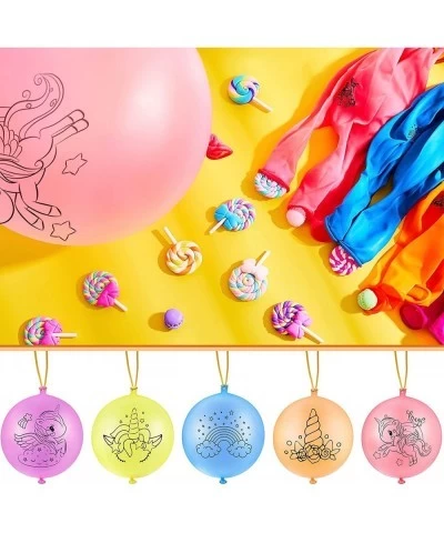 30 Pack Unicorn Party Favors Punch Balloons Large Punching Ball Latex Balloons with Rubber Band Handle for Kids Birthday Part...