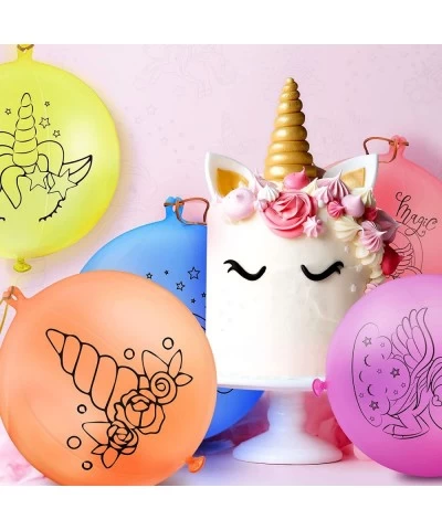 30 Pack Unicorn Party Favors Punch Balloons Large Punching Ball Latex Balloons with Rubber Band Handle for Kids Birthday Part...