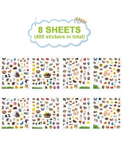 Easter Stickers for Kids Realistic Bunny and Flower 8 Sticker Sheets 400 Pcs Party Home Classroom Decoration $13.00 Kids' Sti...