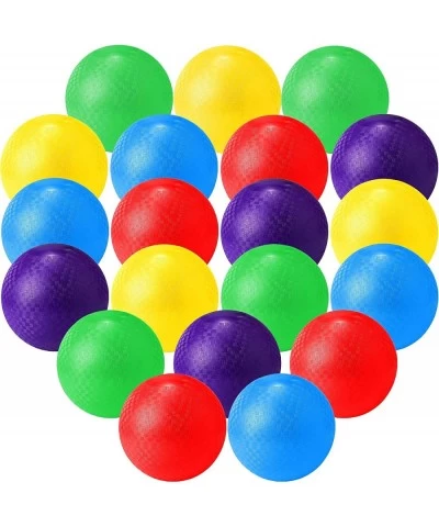 20 Pcs Playground Balls 6 Inches Dodgeball Kick Balls for Kids Adults Colorful Inflatable Balls Handballs Soccer Basketball H...