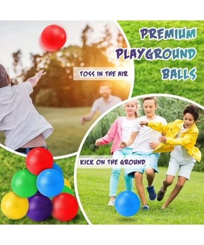 20 Pcs Playground Balls 6 Inches Dodgeball Kick Balls for Kids Adults Colorful Inflatable Balls Handballs Soccer Basketball H...