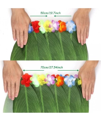 7 Pack Hawaiian Flower Leaf Hula Skirt Costume Accessory Kit for Hawaii Luau Party $23.56 Kids' Dress-Up Accessories