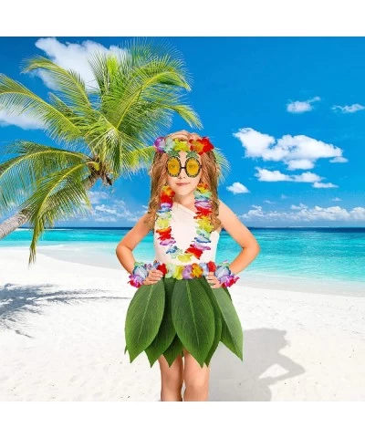 7 Pack Hawaiian Flower Leaf Hula Skirt Costume Accessory Kit for Hawaii Luau Party $23.56 Kids' Dress-Up Accessories