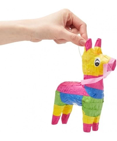 3 Piece Mini Rainbow Donkey Pinata Set for Cinco de Mayo Party Decorations Birthdays Mexican Fiesta Supplies (4 x 7.5 x 2 In)...