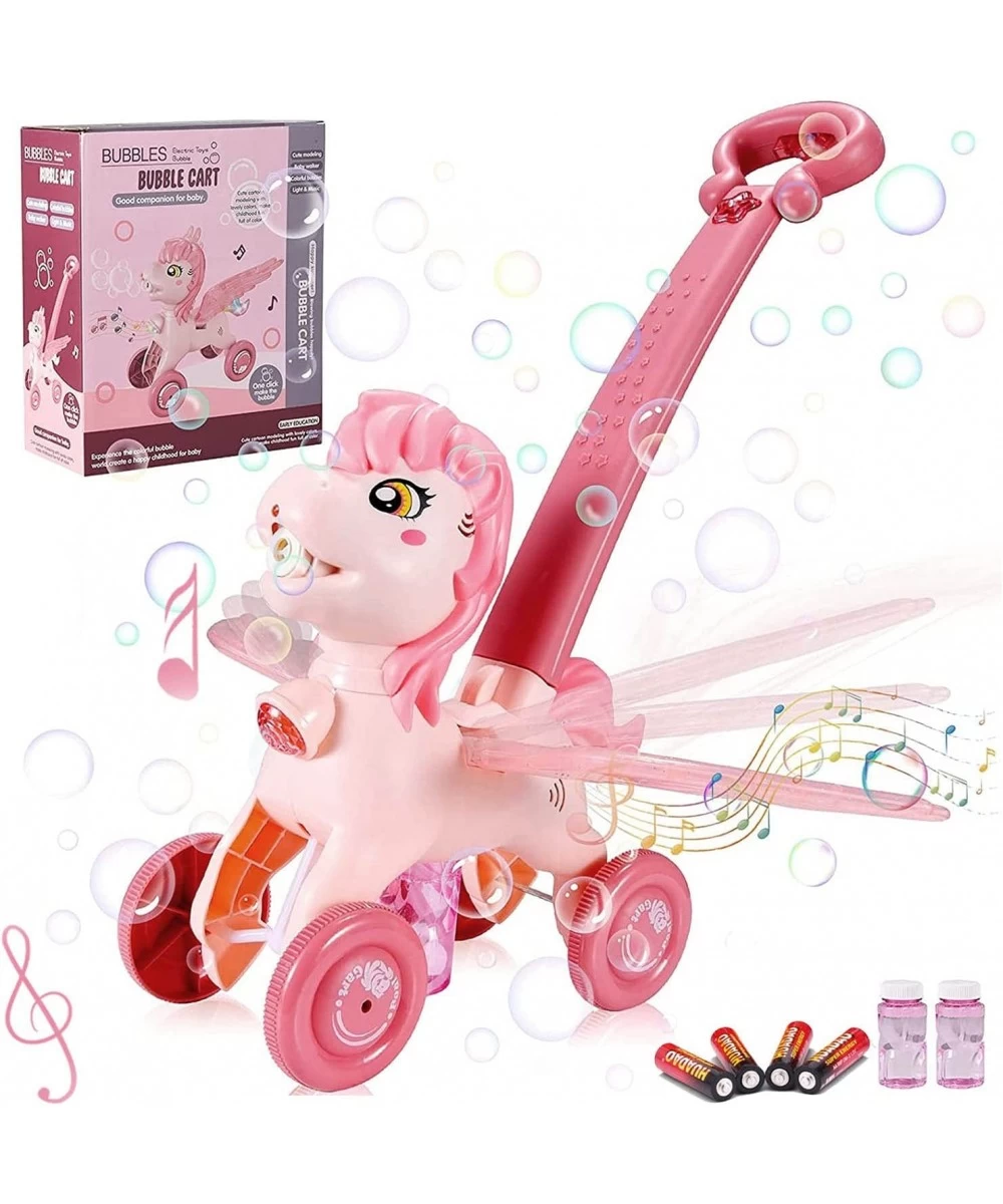 Bubble Lawn Mower for Toddlers Hand Push Bubble Machine with Music and Light Electric Bubble Machine for Kids Cute Christmas ...