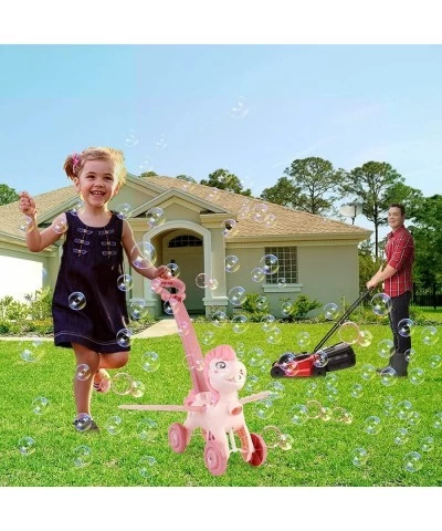 Bubble Lawn Mower for Toddlers Hand Push Bubble Machine with Music and Light Electric Bubble Machine for Kids Cute Christmas ...