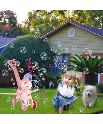 Bubble Lawn Mower for Toddlers Hand Push Bubble Machine with Music and Light Electric Bubble Machine for Kids Cute Christmas ...