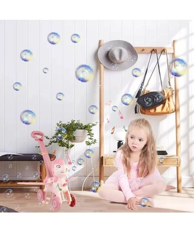 Bubble Lawn Mower for Toddlers Hand Push Bubble Machine with Music and Light Electric Bubble Machine for Kids Cute Christmas ...