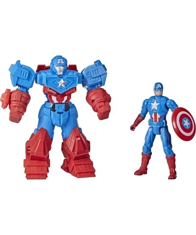 Marvel Mech Strike 8-inch Super Hero Action Figure Toy Ultimate Mech Suit Captain America for Kids Ages 4 and Up $49.51 Actio...