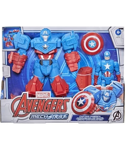 Marvel Mech Strike 8-inch Super Hero Action Figure Toy Ultimate Mech Suit Captain America for Kids Ages 4 and Up $49.51 Actio...