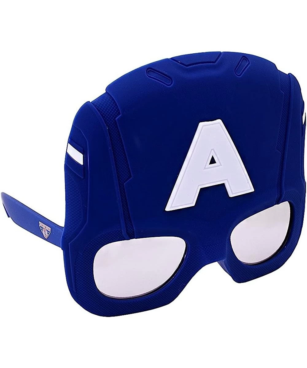 Costume Sunglasses Large Captain America Party Favors UV400 Blue/White $18.29 Kids' Dress-Up Accessories