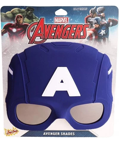 Costume Sunglasses Large Captain America Party Favors UV400 Blue/White $18.29 Kids' Dress-Up Accessories