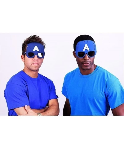 Costume Sunglasses Large Captain America Party Favors UV400 Blue/White $18.29 Kids' Dress-Up Accessories