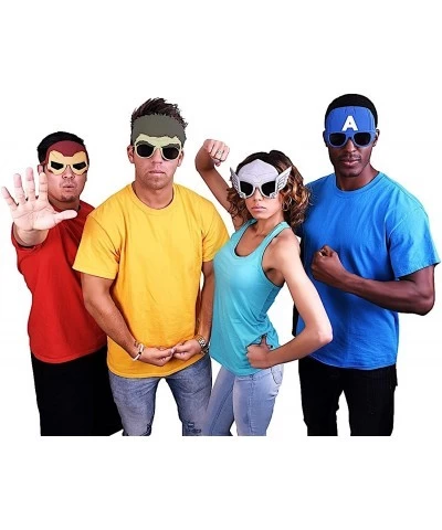 Costume Sunglasses Large Captain America Party Favors UV400 Blue/White $18.29 Kids' Dress-Up Accessories