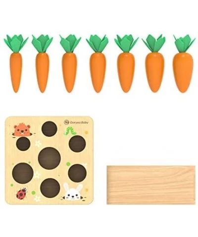 Educational Wooden Toys for Toddlers Carrots Harvest Shape Size Sorting Game Developmental Montessori Toys for Boys and Girls...