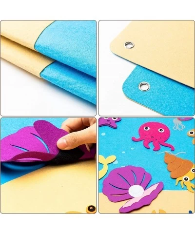 45Pcs Under The Sea Teaching Felt Board Story Set 3.5 Ft Ocean Creatures Aquarium Storytelling Flannel Interactive Play Kit w...