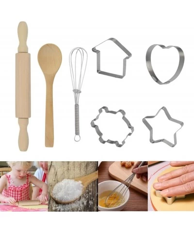 11pcs Kids Basic Cooking and Baking Set Kids Chef Role Play for Little Boys and Girls Includes Apron Chef Hat Cookie Cutter O...