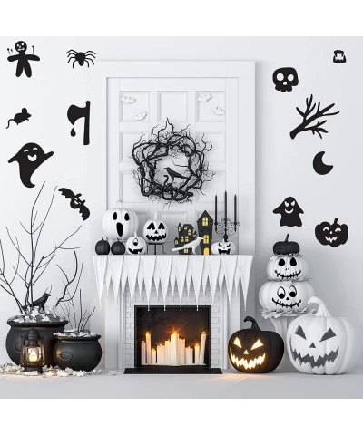 78 Pieces Pumpkin Decorating Stickers Jack O Lantern Decorating Stickers Pumpkin Eyes Face Decorating Craft Kits Halloween Pu...