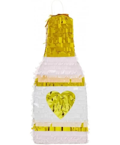 Small Champagne Pinata for Bridal Shower Bachelorette Party Game 21st Birthday Party Supplies (16.5 x 7 x 3 In) $31.92 Piñatas