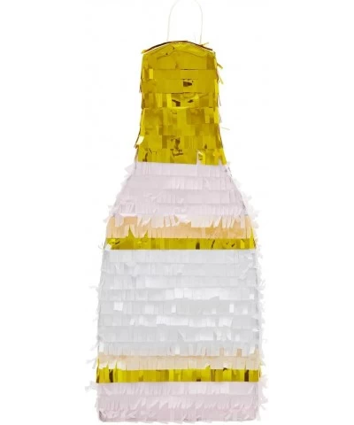 Small Champagne Pinata for Bridal Shower Bachelorette Party Game 21st Birthday Party Supplies (16.5 x 7 x 3 In) $31.92 Piñatas