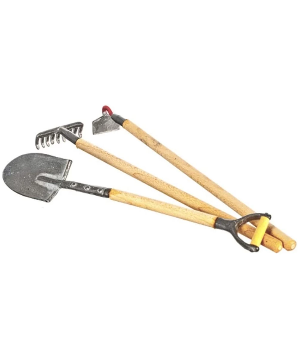 Dollhouse Miniature 1:12 Scale Accessory Set Garden Tools Spade Hoe and Rake $31.19 Dollhouse Accessories