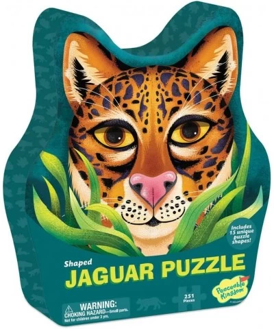 Jaguar-Shaped Puzzle – 251-Piece Puzzle for Kids Ages 7 & up – Includes 15 Fun-Shaped Puzzle Pieces – Great for Classrooms or...