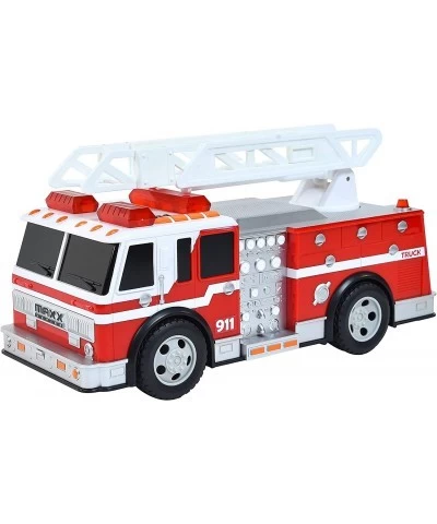 Maxx Action Large Fire Truck – Lights and Sounds Vehicle with Extendable Ladder | Motorized Drive and Soft Grip Tires | Firet...