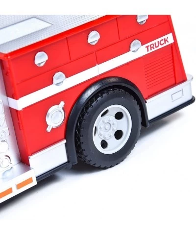 Maxx Action Large Fire Truck – Lights and Sounds Vehicle with Extendable Ladder | Motorized Drive and Soft Grip Tires | Firet...