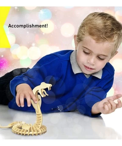 3D Wooden Snake Puzzle Construction Kit for Kids and Adult Made of Unfinished Wood That Can Be Painted for Arts and Craft $23...