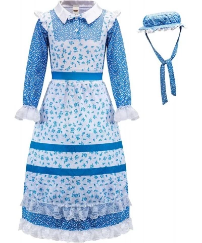 Colonial Pioneer Girls Costume Deluxe Prairie Dress for Halloween Laura Ingalls Costume Dress Up Party $30.14 Kids' Costumes