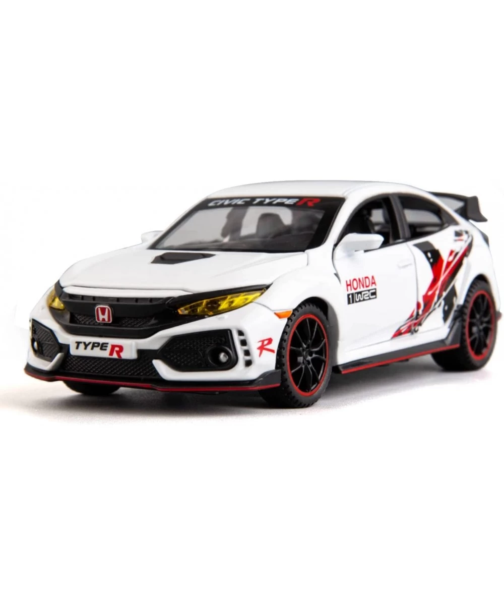 Diecast Car 1/32 for Honda Civic Type-R Model Car Pull Back Toy Car with Light and Sound Model Vehicles for Boys Girls Gift(W...