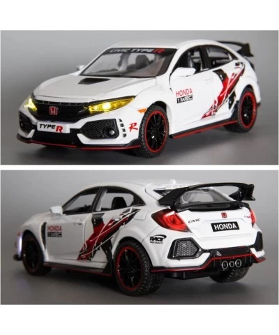 Diecast Car 1/32 for Honda Civic Type-R Model Car Pull Back Toy Car with Light and Sound Model Vehicles for Boys Girls Gift(W...