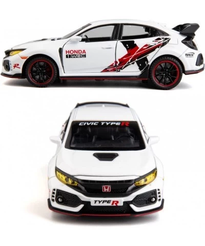 Diecast Car 1/32 for Honda Civic Type-R Model Car Pull Back Toy Car with Light and Sound Model Vehicles for Boys Girls Gift(W...