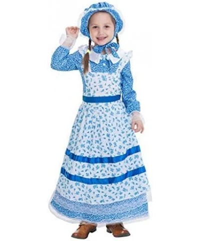 Colonial Pioneer Girls Costume Deluxe Prairie Dress for Halloween Laura Ingalls Costume Dress Up Party $30.14 Kids' Costumes