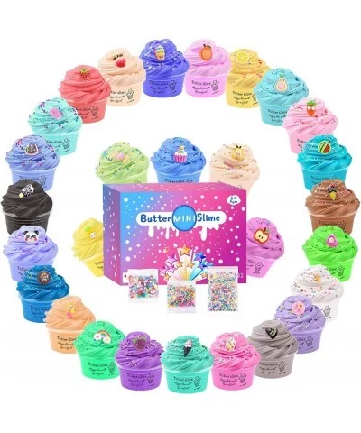 28 Pack Butter Slime Scented Slime with Charm Non-Sticky and Soft Slime Party Favors for Kids Stress Relief Toy for Girls and...