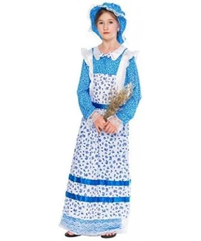 Colonial Pioneer Girls Costume Deluxe Prairie Dress for Halloween Laura Ingalls Costume Dress Up Party $30.14 Kids' Costumes