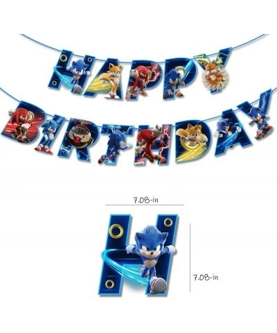 Sonic Theme Birthday Party Supplies Kit Kids Party Favors Sonic The Hedgehog Assemble Decoration Party Pack Including Happy B...