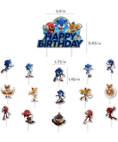 Sonic Theme Birthday Party Supplies Kit Kids Party Favors Sonic The Hedgehog Assemble Decoration Party Pack Including Happy B...