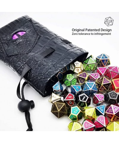 Dragon Dice Bag Small Drawstring Leather DND Dice Pouch Storage Bag for D&D Dungeons and Dragons Gift Coins and Accessories (...