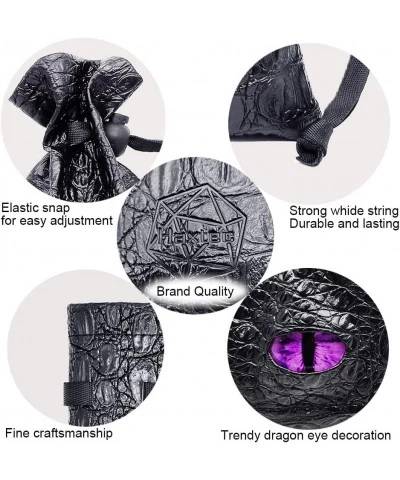 Dragon Dice Bag Small Drawstring Leather DND Dice Pouch Storage Bag for D&D Dungeons and Dragons Gift Coins and Accessories (...