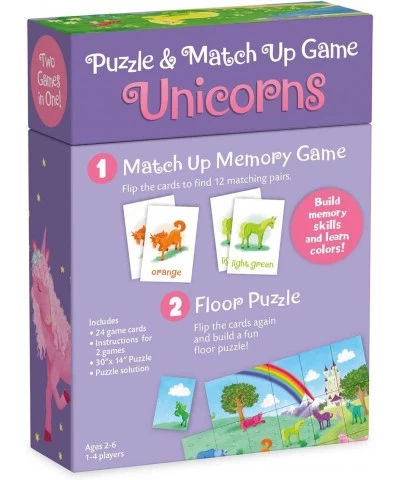 Unicorn Puzzle and Match Up Game $17.09 Card Games